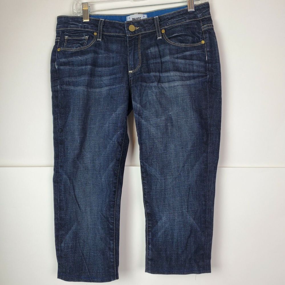 Paige Jimmy Jimmy Skinny Crop Jeans Dark Wash Womens Size 27